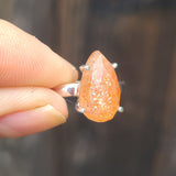 Faceted Sunstone - Madagascar 925 Ring