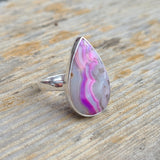Pink Mexican Lace Agate 925 Ring