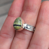 Natural Serpentine 925 Ring