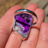 Purple Dendritic Opal 925 Ring