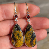 Natural Eclipse & Garnet 925 Earrings