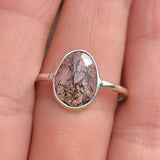Black Rutile/Tourmalated Quartz 925 Ring
