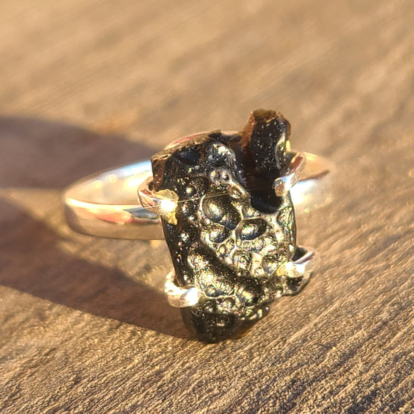 Saffordite Tektite 925 Ring