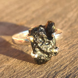 Saffordite Tektite 925 Ring