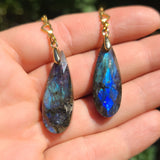 Athena Goddess Faceted Labradorite Face Chain