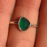 Faceted Green Onyx 925 Ring