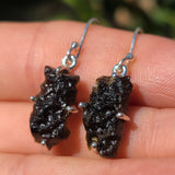 Natural Tektite 925 Earrings