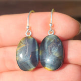 Blue Tiger Eye 925 Earrings