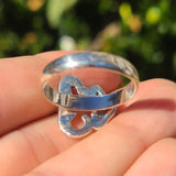 Seahorse - Rough Ethiopian Opal 925 Ring