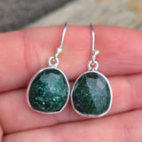 Faceted Aventurine 925 Earrings
