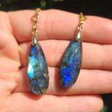Athena Goddess Faceted Labradorite Face Chain
