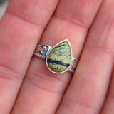 Natural Serpentine 925 Ring