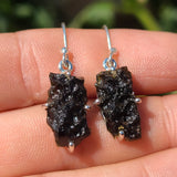 Natural Tektite 925 Earrings