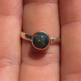 Rare Chalama Black Opal 925 Ring