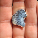 Merlinite Dendritic Opal Slice - Turkey 925 Ring