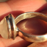 Checker Faceted Rainbow Moonstone - India 925 Ring