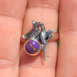 Angel - Copper Purple Turquoise 925 Ring
