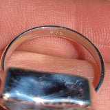Merlinite Dendritic Opal Slice - Turkey 925 Ring