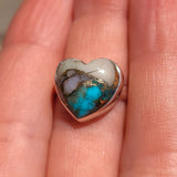 Spiny Oyster & Arizona Turquoise 925 Ring