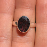 Natural Faceted Cacoxenite 925 Ring