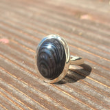 Crown of Silver Psilomelane 925 Ring