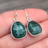 Faceted Aventurine 925 Earrings