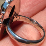Southwest - Rough Green Apatite & Shungite 925 Ring