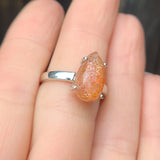 Faceted Sunstone - Madagascar 925 Ring