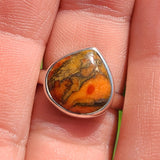 Copper Red Turquoise 925 Ring