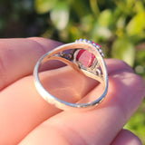 Rough Pink Tourmaline 925 Ring