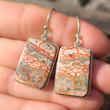 Leopard Skin Jasper 925 Earrings