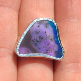 Purple Dendritic Opal 925 Ring