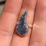 Natural Agate Druzy 925 Ring