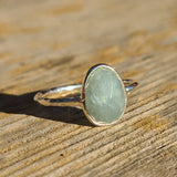 Faceted Aqua Kyanite 925 Ring