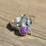 Angel - Copper Purple Turquoise 925 Ring