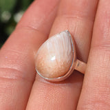Orange Scolecite 925 Ring