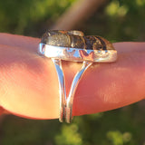 Carved Peacock Labradorite 925 Ring