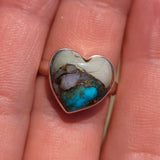 Spiny Oyster & Arizona Turquoise 925 Ring
