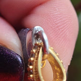 18k Gold Plated - Rough Blue Kyanite & Moldavite 925 Pendant
