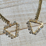 Artemis Goddess Wire Wrapped Moonstone Face Chain