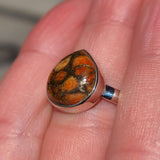 Copper Red Turquoise 925 Ring