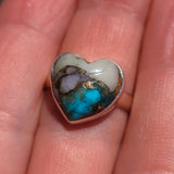 Spiny Oyster & Arizona Turquoise 925 Ring
