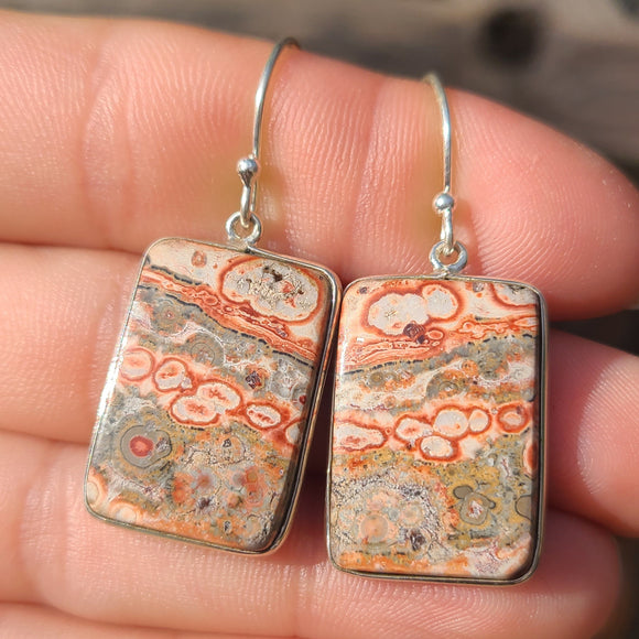 Leopard Skin Jasper 925 Earrings