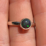 Rare Chalama Black Opal 925 Ring