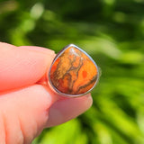 Copper Red Turquoise 925 Ring