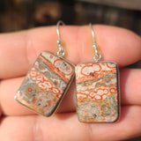 Leopard Skin Jasper 925 Earrings