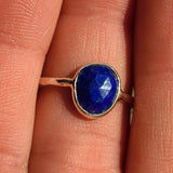 Faceted Lapis Lazuli - Afghanistan 925 Ring