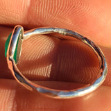 Faceted Green Onyx 925 Ring
