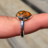 Copper Red Turquoise 925 Ring