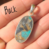 Shell in Black Blue Turquoise 925 Pendant